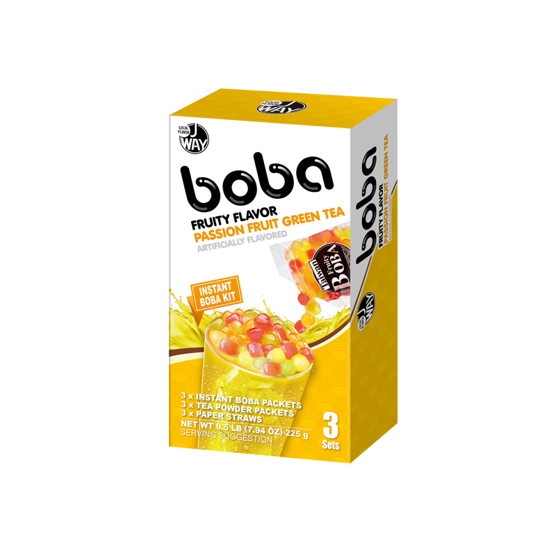 Boba Passion fruit Green Tea S